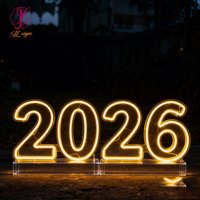 Lettres géantes autoportantes 3D en forme de cœur, enseigne lumineuse LED, lettres lumineuses pour décoration de mariage et de fête