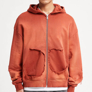 Felpe <span class=keywords><strong>con</strong></span> cappuccio <span class=keywords><strong>con</strong></span> <span class=keywords><strong>cerniera</strong></span> larga e ampia <span class=keywords><strong>con</strong></span> dettagli in tasca in tessuto di cotone lavato <span class=keywords><strong>felpa</strong></span> <span class=keywords><strong>con</strong></span> Zip rilassata stile Casual - Product Image 1