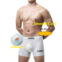 Caleçons Boxers Homme Estivaux Respirants en Soie Glacée, Imprimés 3D, Sans Coutures, Ultra-Fins