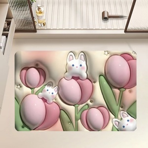 Modern Super Absorbent Anti-Slip 3D Inflated Bath Mat <b>Waterproof</b> Door Bath <b>Foam</b> Shower Carpet for Home Use - Product Image 2