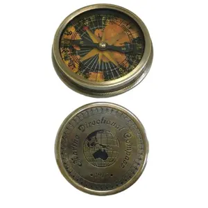Zodiac náutico bronze bússola, presentes para venda, artesanato de metal, compasso náutica, mostrador solar, bússola marinha, atacado