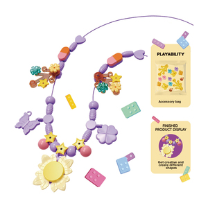 Blocchi da Costruzione per Bambine con Piccole Particelle, 52 Pezzi, Semplice <span class=keywords><strong>Gioco</strong></span> di Costruzione a Forma di Girasole, Giocattoli Fai-da-Te per Creare Gioielli - Product Image 3
