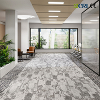 Dalles de moquette commerciales pour hôtels, antidérapantes, imperméables, avec support en PU, à boucles multi-niveaux, 100 % nylon universel pour sols de bureau