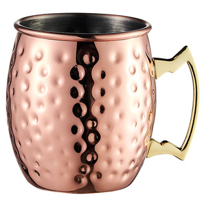 แก้วมักสแตนเลส304มอสโกทรงค้อนน้ำ550มล. ถ้วยเบียร์รูปทรงค้อนบาร์บีคิวกันแตก - Product Image 1