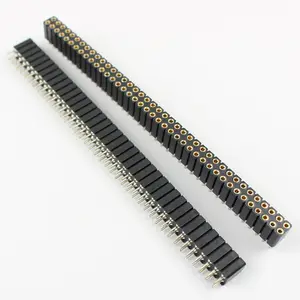 2.54mm 2x40 Pin 80 Pin perempuan baris ganda timah bulat Pin Header Strip konektor PH: 7MM