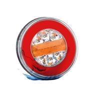 Feu arrière LED rond pour camion 12-24V, lampe de signalisation latérale à défilement pour remorque (remplacement)