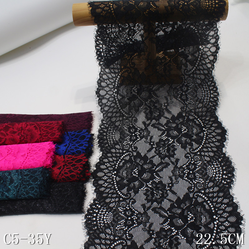 French Floral Chantilly Lace Fabric 33cm