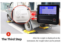 Balance de camion mobile portable 8-40 tonnes, sans fil, quatre roues, écran LCD séparé, pesage en livres