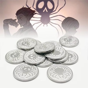 Anime <span class=keywords><strong>Hunter</strong></span> X <span class=keywords><strong>Hunter</strong></span> monedas artesanías de Metal Phantom Troupe Chrollo Lucilfer Spider Cosplay accesorios de Halloween colección regalos - Product Image 1