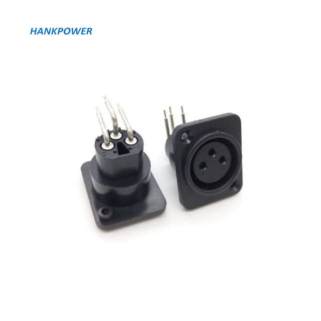 90 Degree Microphone Black Male Female 3Pin Panel Chassis Mount XLR Socket Audio XLR Connector PCB Mount