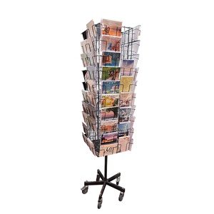 Magasin de détail calendrier Brochure livre carte postale présentoir métal carte de voeux présentoir - Product Image 2