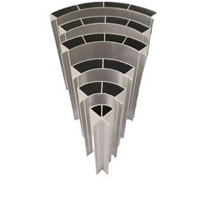 Silver <b>Aluminum</b> Alloy Strong Arc-Shaped Inner Lining Filling <b>Strip</b> Board for Wardrobe Decorative Corner Sealing <b>Strip</b> - Product Image 1