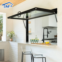 Fenêtres à auvent en aluminium à isolation thermique de taille personnalisée modernes