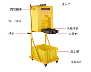 Móvil ojo lavadora 14-galón (53L) ABS plásticos <span class=keywords><strong>de</strong></span> ingeniería <span class=keywords><strong>de</strong></span> emergencia para los <span class=keywords><strong>ojos</strong></span> <span class=keywords><strong>de</strong></span> la estación para laboratorio industria sellado confiable - Product Image 4