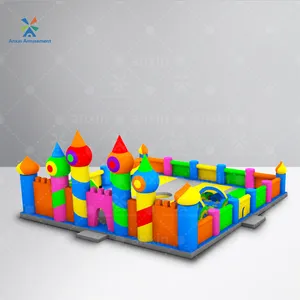 Parque de Atracciones inflable para niños, parque de atracciones inflable comercial, parque temático