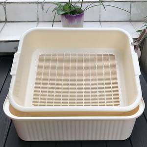 <span class=keywords><strong>Caja</strong></span> <span class=keywords><strong>de</strong></span> <span class=keywords><strong>Arena</strong></span> para Gatos <span class=keywords><strong>de</strong></span> PVC <span class=keywords><strong>de</strong></span> Doble Capa, Antiolor, Rectangular, <span class=keywords><strong>de</strong></span> Gran Tamaño, para Gatos, Conejos y Tortugas - Product Image 2