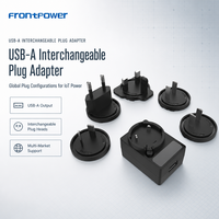 Chargeur USB-A interchangeable OEM 5V 1A 2A 2.4A 2.5A 3A, adaptateur secteur ACDC pour téléphone, lampe LED, haut-parleur, appareil photo