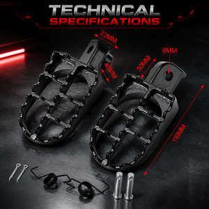 Repose-pieds avant pour moto tout-terrain Yamaha PW50 PW80 TW200 Honda CRF50 CRF70 - Product Image 3