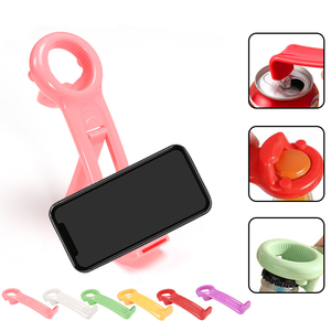 Abridor de Botellas Portátil de Plástico Moderno, Soporte para Teléfono, Abridor de Latas Universal, Antideslizante, Abridor de Tapas de Botellas de Cerveza, Gadget de Cocina - Product Image 6