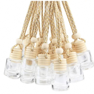 Square Glass <b>Bottle</b> With Wooden Stopper And Rope Handle For Home Fragrance - Product Image 6
