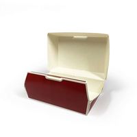Boîte à hamburger en carton biodégradable blanche pour frites artisanales, emballage personnalisé, impression personnalisée, boîte à hamburger en papier