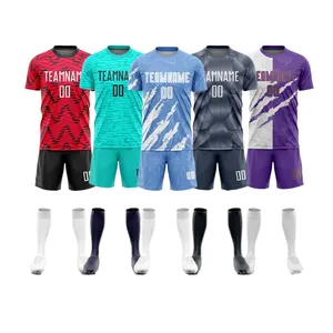 Wholesale men retro custom Embroidery Soccer Jersey design blank sublimation mesh print city football official uniform for women