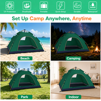 Tenda Camping Hidrolik Luas dan Kuat untuk Keluarga dengan Bahan Polyester 170T Berlapis Perak dan Oxford 210D untuk Petualangan Backpacking
