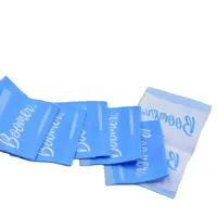 L'etichetta tessuta di vendita calda per l'etichetta tessuta raso dell'abbigliamento personalizza il trasferimento di calore dell'etichetta tessuta