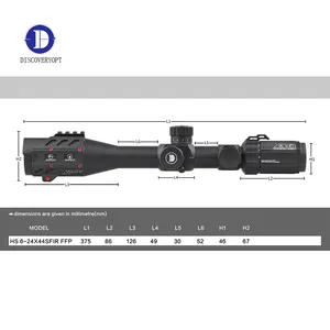 中国制造商发现光学瞄准镜用于战术狩猎户外热卖6-24战术瞄准镜