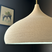 İskandinav Tarzı Halat Sarılı Metal Abajurlu Asma Lamba Modern Minimalist Tavan Armatürü Yemek Odası Mutfak Tekli Sarkıt Lamba