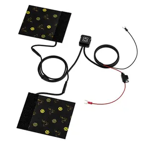 Poignées chauffantes de <span class=keywords><strong>moto</strong></span> 12V, Kit de chauffage de guidon de motoneige ATV pour volant chauffant de motoneige - Product Image 1