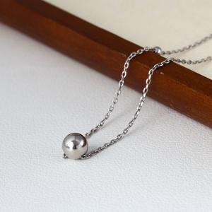 Collier en argent sterling S925 de petite taille, collection de luxe rétro haut de gamme, chaîne en boîte pour femmes, design simple pour la clavicule - Product Image 2