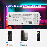 Nouveauté 20KHz Haute Fréquence de Variation PWM WiFi 2.4G RF 3 en 1 Contrôleur LED RGB RGBW RGBCCT
