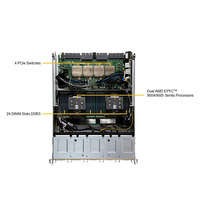 Serveur rackable 8U haute performance SYS-821GE-TNHR avec processeur Intel Xeon, prise en charge de 8*H100/H200 SXM5 NVLink 4.0, station de travail IA