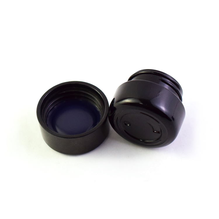 5ml Black Raw Materials Child Proof Concentrate Glass Jar With Phenolic Black CR LId