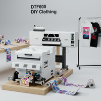 Imprimante jet d'encre automatique DTF 600 à succès pour l'impression sur tissu et matériaux flexibles (T-shirts) - Modèle I1600XP600 - Vente directe usine