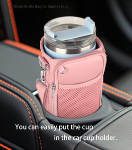 Sac de transport pour bouteille d'eau avec poche pour téléphone pour Stanley Cup 40oz, pochette en néoprène pour bouteille d'eau avec sangle réglable - Product Image 2