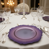 Assiettes de Présentation Personnalisées Pigmentées de 13 Pouces pour Mariages, Luxe, Durables, Réutilisables, pour Dîners, Anniversaires, Hôtels et Événements - Offre Spéciale