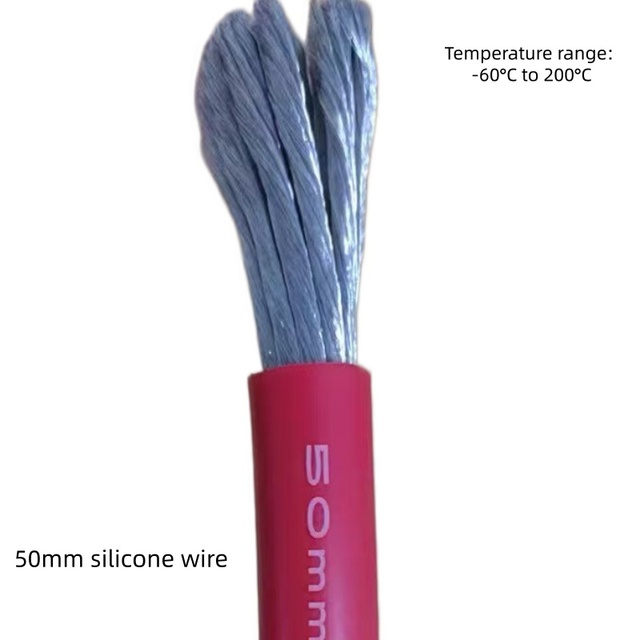 50mm 1AWG Super Flexible Silicone Insulated Industrial Battery Cable with Jacket for New Energy Systems & Computer -60C 200C