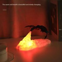 Lanterne 3D Dragon cracheur de feu Lampe à LED sans fil Lampe de lecture Lampe de table d'éclairage de nuit Lampe portable confortable et chaude