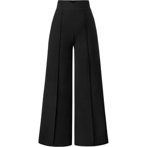 FOXA Palazzo Pants Women High Waisted Wide Leg Crepe Anti Wrinkle Pleated Dressy Work Casual <b>Trousers</b> - Product Image 1