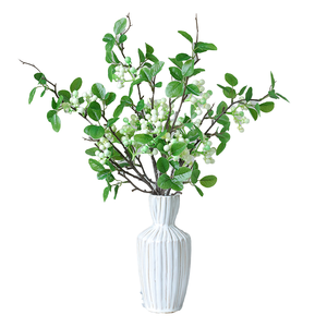 BL-8434 Lot de Branches Artificielles en Plastique de Feuilles de Myrtille et Eucalyptus, Longues Tiges, 67cm, pour Thanksgiving - Product Image 4