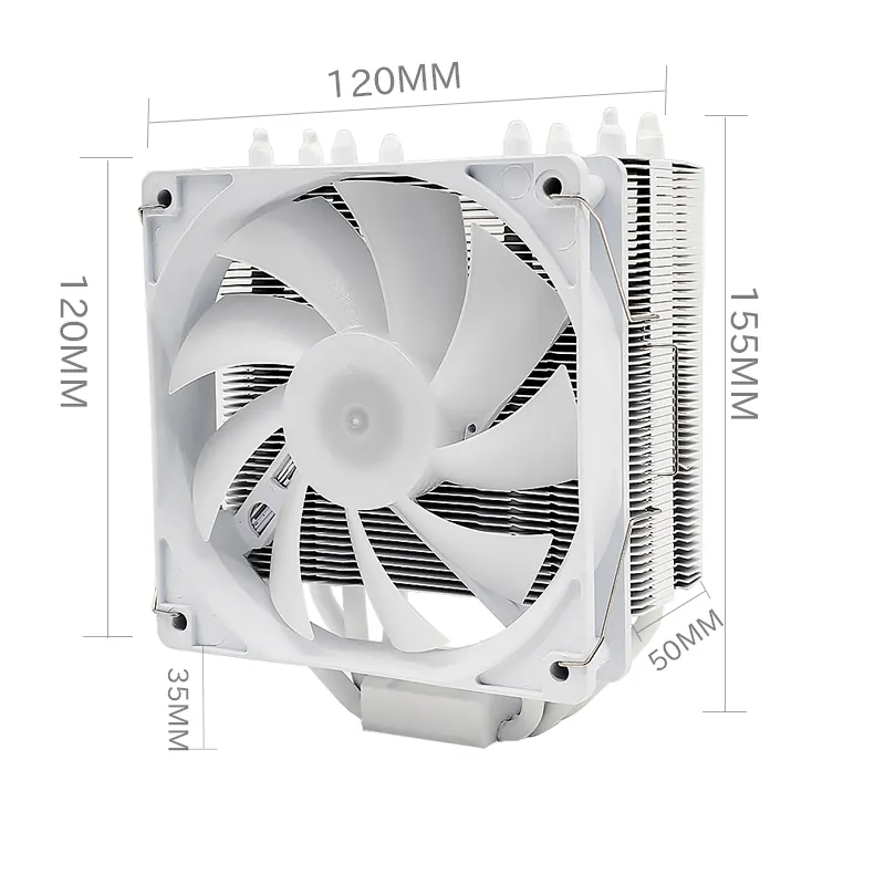Manmu tùy chỉnh 4 pin tản nhiệt CPU Cooler Fan tương thích AMD Intel PWM 4 ống dẫn nhiệt argb CPU làm mát không khí