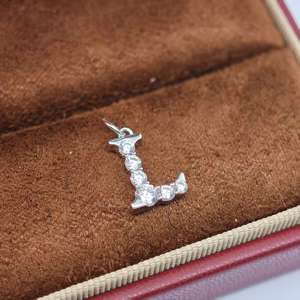Collier avec pendentif lettre en argent 925 classique UM Jewelry pour femmes, enfants, anniversaires, mariages et occasions de fête - Product Image 2