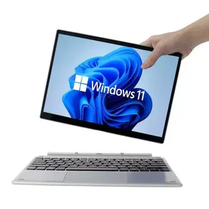 卸売2in1ラップトップコンピュータータッチスクリーンIntelJ4125 Win 11タブレットPC12インチラップトップ取り外し可能なキーボード付き