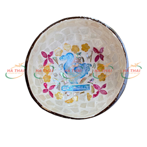 Khảm dừa bát Handmade vỏ dừa bát với mẹ của Ngọc Trai khảm Inlay tùy chỉnh thiết kế lưu niệm Mauritius - Product Image 5
