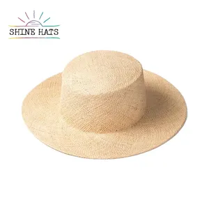 Shinehats 2024 OEM Retro Winter Sun Beach Summer Fashion Women TreasureGrass Boater Unisex Straw Hats Chic Sombrero