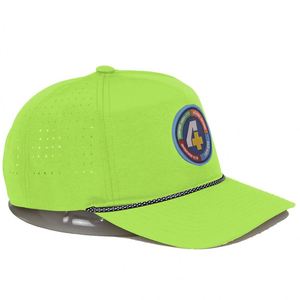 Casquettes de baseball sportives à visière plate, nouvelle conception tendance, imperméables, découpées au laser, avec trous personnalisés, vert fluorescent néon, <span class=keywords><strong>snapback</strong></span> - Product Image 5