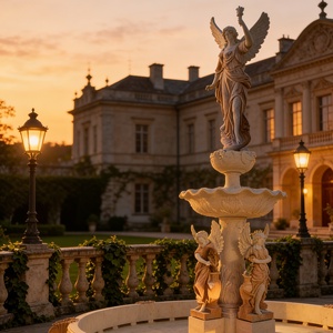 Water Fountain <strong>Wedding</strong> Fountain Landscaping <strong>Decoration</strong> Ornaments Garden Outdoor Courtyard Waterscape Flowers Wishing <strong>Pool</strong> - Product Image 5