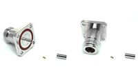 Conector de brida LWMC N hembra de 4 orificios, crimpado niquelado RG316 RG174 N, brida Jack para cable RF de impedancia de 50ohm 1P